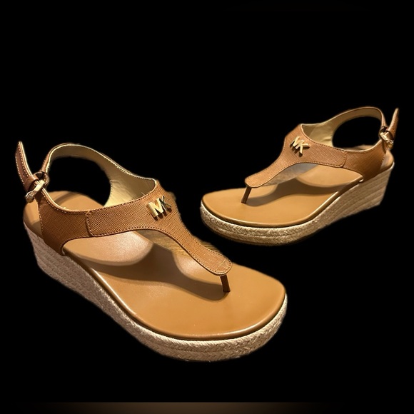 Michael Kors Women's Laney Thong Espadrille Wedge Sandals - Picture 1 of 9